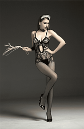 Rimes French Maid Fishnet Bodystocking Her Fetish